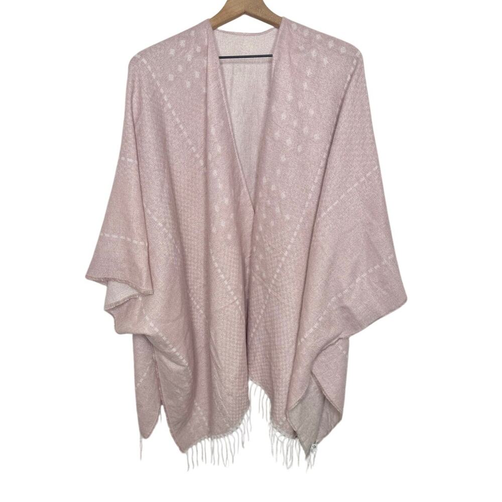 NWT GENTLE FAWN Women's M L Hermosa Kimono Pink Fringe Soft Wrap Throw Sweater - Picture 2 of 16